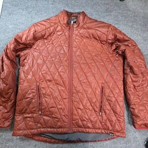 Oakley Jacket Mens 2XL Orange Quilted Full Zip Lightweight Insulated Outdoor